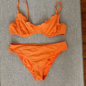 Kate Spade Orange Bikini Set with Adjustable Straps